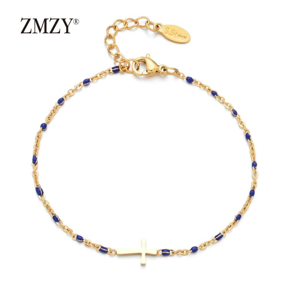 Boho Gold Colour Charming Thin Style Fashion Chain Jesus Christian Stainless Steel Bracelets - Religious Jewellery - The Jewellery Supermarket