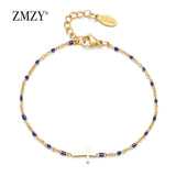 Boho Gold Colour Charming Thin Style Fashion Chain Jesus Christian Stainless Steel Bracelets - Religious Jewellery - The Jewellery Supermarket