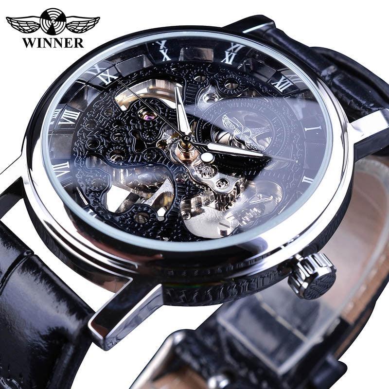 Top Brand Luxury Transparent Golden Case Luxury Casual Design Skeleton Watch - The Jewellery Supermarket