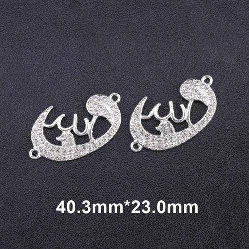 NEW Religious Islamic Muslim Allah Charms Cz Rhinestones Crescent Pendants For Eid al-Fitr - The Jewellery Supermarket