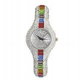 Terrific Top Brand Womens Bling Fashion Simulated Diamonds Luxury Ladies Metal Watch - Ideal Gifts - The Jewellery Supermarket