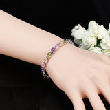 DELIGHTFUL Trendy AAA+ Cubic Zirconia Simulated Diamonds Silver Color Leaf Charming Bracelets - The Jewellery Supermarket