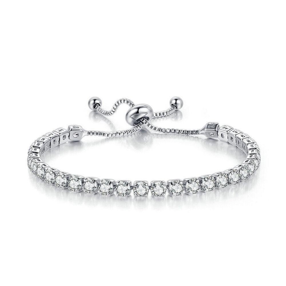 CHARMING Adjustable Colorful Birthstone AAA CZ Crystals MUlticolour Tennis Bracelets for Women - The Jewellery Supermarket