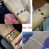 DELIGHTFUL Trendy AAA+ Cubic Zirconia Simulated Diamonds Silver Color Leaf Charming Bracelets - The Jewellery Supermarket