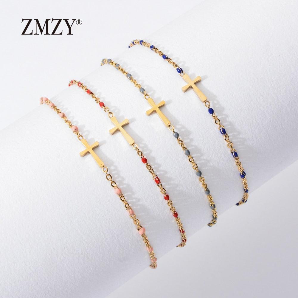 Boho Gold Colour Charming Thin Style Fashion Chain Jesus Christian Stainless Steel Bracelets - Religious Jewellery - The Jewellery Supermarket