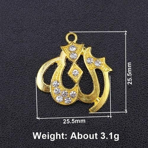 NEW Religious Islamic Muslim Allah Charms Cz Rhinestones Crescent Pendants For Eid al-Fitr - The Jewellery Supermarket