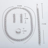 NEW ARRIVAL - Outstanding Luxury AAA+ Cubic Zirconia Diamonds Jewellery Set - The Jewellery Supermarket