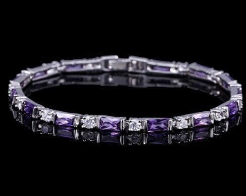 SUPERB Fashion AAA+ Cubic Zirconia Simulated Diamonds Charming Lovely Red Green Blue Tennis Bracelets - The Jewellery Supermarket