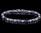 SUPERB Fashion AAA+ Cubic Zirconia Simulated Diamonds Charming Lovely Red Green Blue Tennis Bracelets - The Jewellery Supermarket