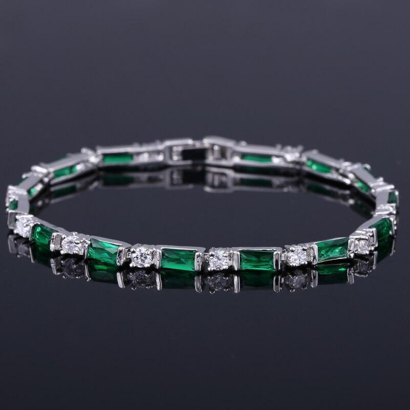 SUPERB Fashion AAA+ Cubic Zirconia Simulated Diamonds Charming Lovely Red Green Blue Tennis Bracelets - The Jewellery Supermarket