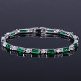 SUPERB Fashion AAA+ Cubic Zirconia Simulated Diamonds Charming Lovely Red Green Blue Tennis Bracelets - The Jewellery Supermarket