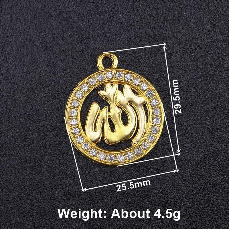 NEW Religious Islamic Muslim Allah Charms Cz Rhinestones Crescent Pendants For Eid al-Fitr - The Jewellery Supermarket