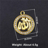 NEW Religious Islamic Muslim Allah Charms Cz Rhinestones Crescent Pendants For Eid al-Fitr - The Jewellery Supermarket