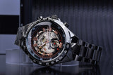 NEW - Luxury Mens Golden Mechanical Automatic Skeleton Watch - The Jewellery Supermarket
