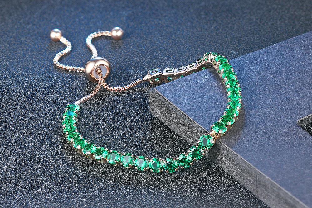 CHARMING Adjustable Colorful Birthstone AAA CZ Crystals MUlticolour Tennis Bracelets for Women - The Jewellery Supermarket