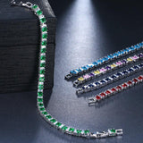 ELEGANT New AAA+ Cubic Zircon Simulated Diamonds Light Blue Neat Tennis Bracelets For Women - The Jewellery Supermarket