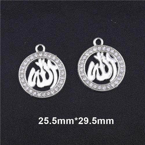 NEW Religious Islamic Muslim Allah Charms Cz Rhinestones Crescent Pendants For Eid al-Fitr - The Jewellery Supermarket