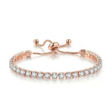CHARMING Adjustable Colorful Birthstone AAA CZ Crystals MUlticolour Tennis Bracelets for Women - The Jewellery Supermarket