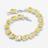 Ideal Birthday Gift - Silver 925 Yellow Zircon Jewellery Set - The Jewellery Supermarket
