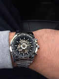 NEW - Luxury Mens Stainless Steel Skeleton Mechanical Waterproof Watch - The Jewellery Supermarket