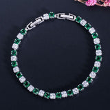DELIGHTFUL High QualityPrincess Cut Sparkling Square AAA+ Cubic Zircon Simulated Diamonds Tennis Bracelets - The Jewellery Supermarket