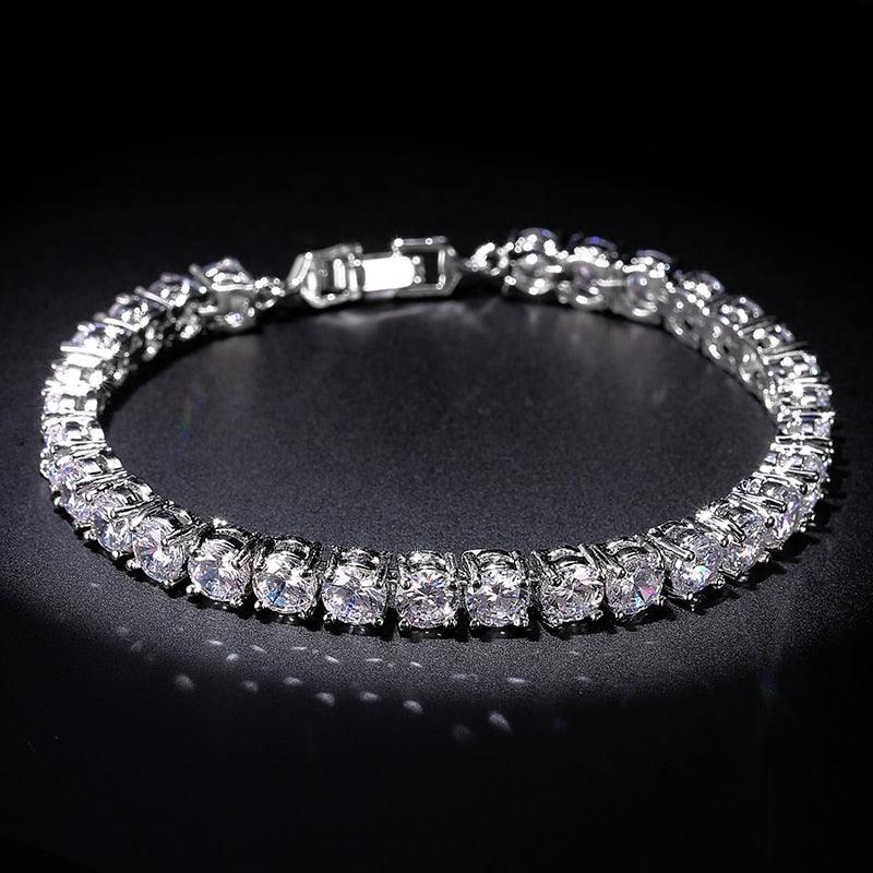 AMAZING Trendy Round AAA+ Cubic Zirconia Simulated Diamonds Tennis Bracelets Bangles for Women - The Jewellery Supermarket