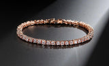 OUTSTANDING Round AAA+ Cubic Zirconia Simulated Diamonds Tennis Bracelets for Women - The Jewellery Supermarket