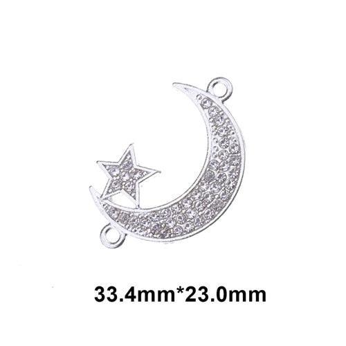 NEW Religious Islamic Muslim Allah Charms Cz Rhinestones Crescent Pendants For Eid al-Fitr - The Jewellery Supermarket