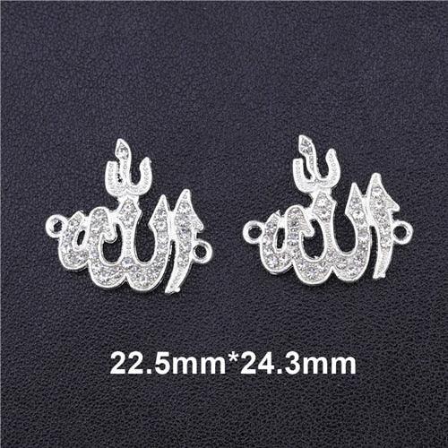 NEW Religious Islamic Muslim Allah Charms Cz Rhinestones Crescent Pendants For Eid al-Fitr - The Jewellery Supermarket