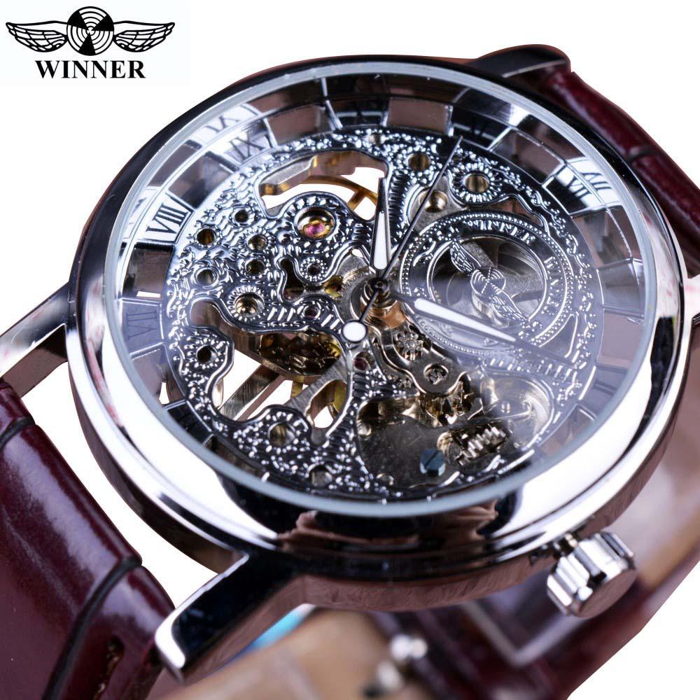 Top Brand Luxury Transparent Golden Case Luxury Casual Design Skeleton Watch - The Jewellery Supermarket