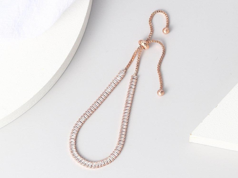 NEW ARRIVAL Exquisite Adjustable Clear AAA+ Cubic Zirconia Simulated Diamonds Tennis Bracelets For Women - The Jewellery Supermarket