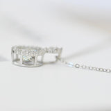 Dancing Diamond Design 1/0.8 CT Round Cut VVS High Quality Moissanite Diamonds Necklace Luxury Jewellery - The Jewellery Supermarket