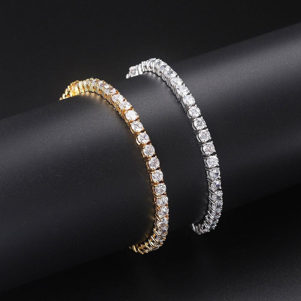 Crystal Tennis Bracelets for Women - Luxury AAA+ Cubic Zirconia Simulated Diamonds Gold Colour Jewellery - The Jewellery Supermarket