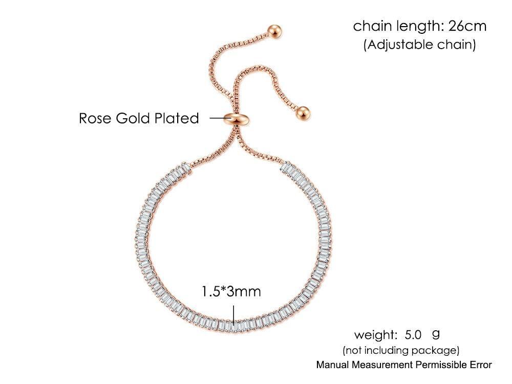 NEW ARRIVAL Exquisite Adjustable Clear AAA+ Cubic Zirconia Simulated Diamonds Tennis Bracelets For Women - The Jewellery Supermarket