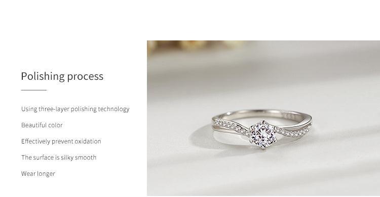 *NEW* Ideal Gifts Dazzling Sparkling AAA+ Sterling Silver Clear Zircon Rings Female Fashion Jewelry - The Jewellery Supermarket