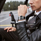 NEW - Luxury Men Gold Black Triangle Skeleton Automatic Mechanical Wristwatch Irregular Watch - The Jewellery Supermarket