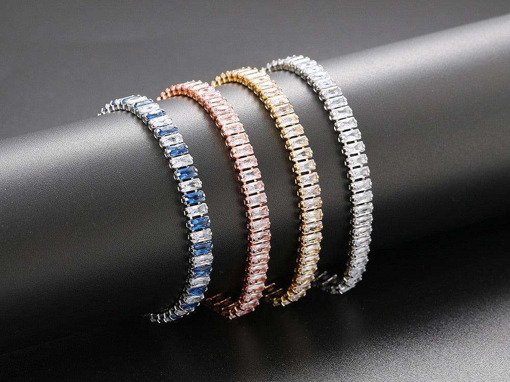 DAZZLING Luxury Zirconia Crystal Gold Color Fashion Jewelry Tennis Bracelet for Women - The Jewellery Supermarket