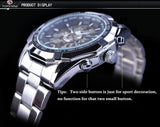 NEW - Luxury Mens Stainless Steel Skeleton Mechanical Waterproof Watch - The Jewellery Supermarket