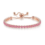 CHARMING Adjustable Colorful Birthstone AAA CZ Crystals MUlticolour Tennis Bracelets for Women - The Jewellery Supermarket