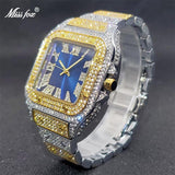Luxury Couple Ice Gray Square Diamond Limited Edition Watches - The Jewellery Supermarket