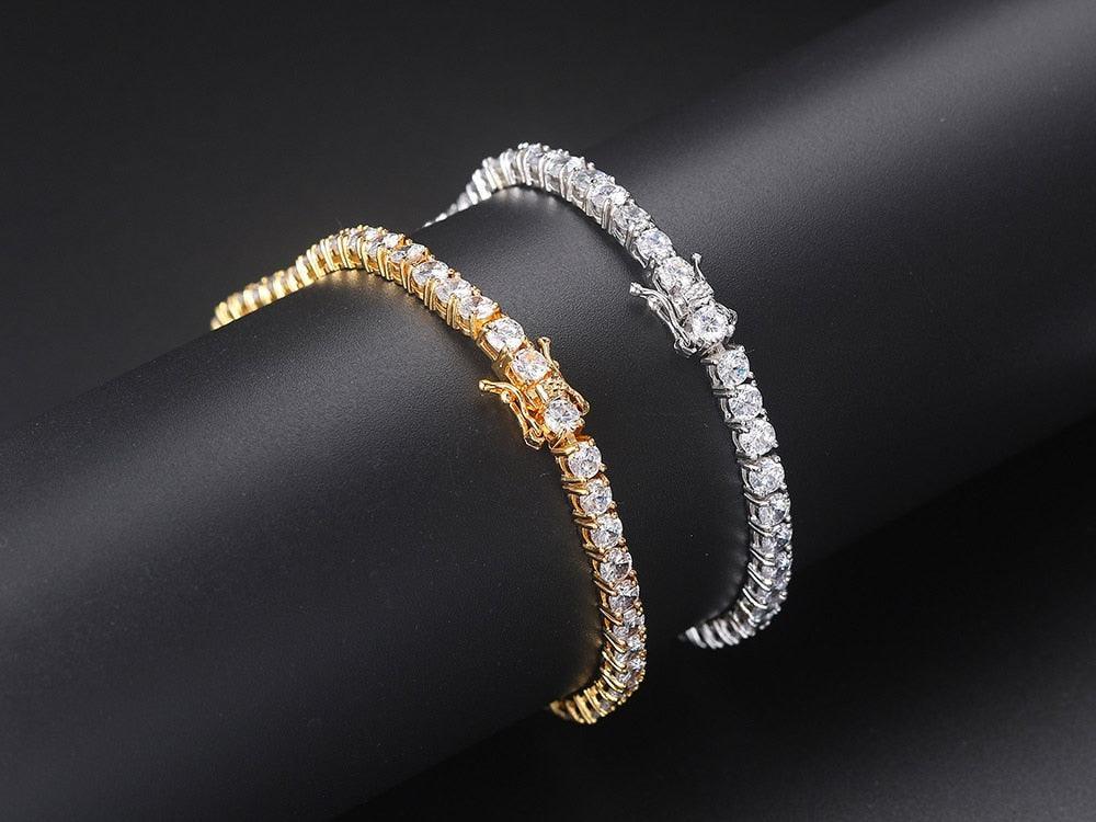 Crystal Tennis Bracelets for Women - Luxury AAA+ Cubic Zirconia Simulated Diamonds Gold Colour Jewellery - The Jewellery Supermarket