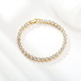 LOWEST PRICE - Luxury High Quality AAA Cubic Zirconia Crystals Tennis Bracelets For Women - Gold Silver Color Bracelets - The Jewellery Supermarket