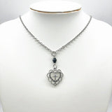 Gothic Punk Style Hollow Heart Cross Pendant Necklace - Religious Dark Art Goth Jewellery Necklaces For Women