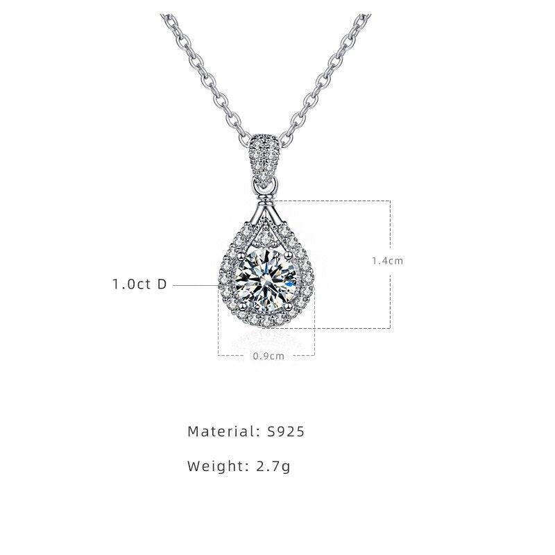 Breathtaking Round Cut VVS 1.0ct D Color White High Quality Moissanite Diamonds - Elegant Luxury Jewellery - The Jewellery Supermarket