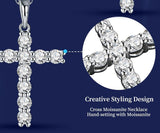 Beautiful Handmade Cross High Quality Moissanite Diamonds Necklace - Luxury Jewellery - The Jewellery Supermarket