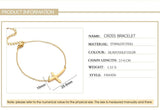 Best Seller - Christian Simple Chain Stainless Steel Cross Charm Bracelets Bangles - Religious Jewellery - The Jewellery Supermarket