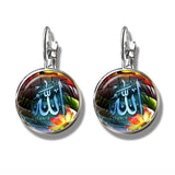 NEW Muslim Islamic Hook Glass Cabochon Religious Earrings For Women and Girls - The Jewellery Supermarket