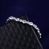 CHARMING Brand Teardrop and Round AAA+ Cubic Zircon Simulated Diamonds Tennis Bracelets - The Jewellery Supermarket