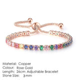 SPLENDID Tennis Bracelets For Women - Sparking AAA+ Zircon Diamonds Rose Gold Color Handmade Jewellery - The Jewellery Supermarket