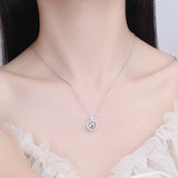 Dancing Diamond Design 1/0.8 CT Round Cut VVS High Quality Moissanite Diamonds Necklace Luxury Jewellery - The Jewellery Supermarket